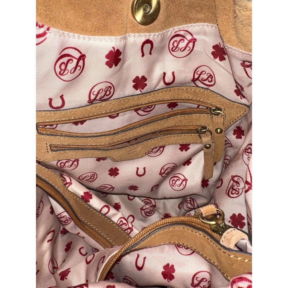 Lucky Brand Loredo Fringed Leather Boho Hobo Tote - Picture 10 of 11